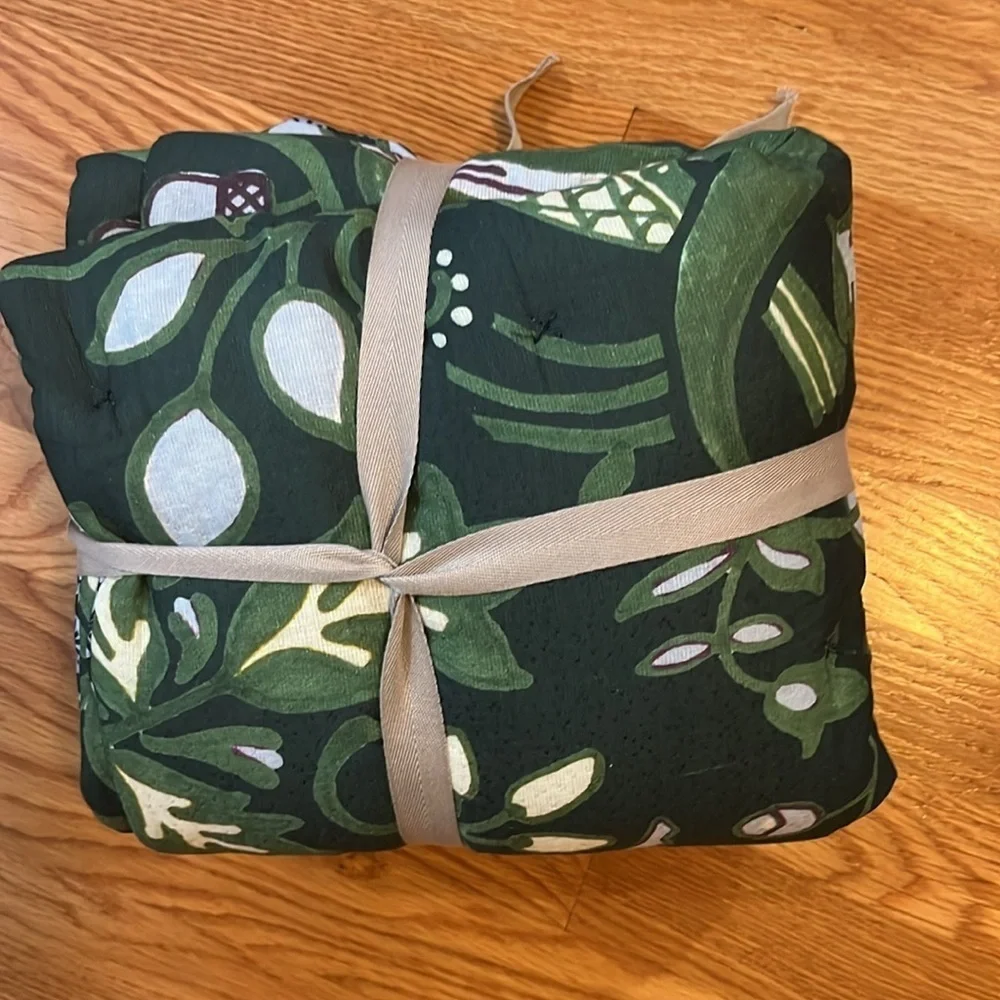Anthropologie Nora Organic Cotton Printed King Shams NWT